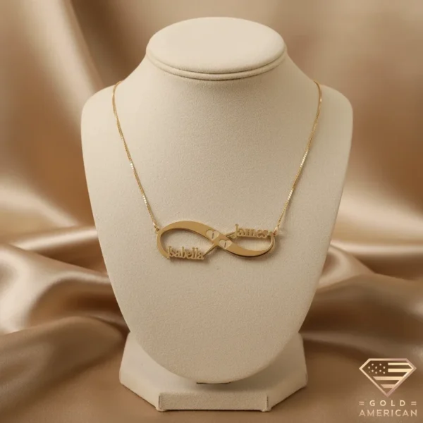 Double Name Infinity Gold Necklace