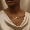 Double Name Infinity Gold Necklace Model