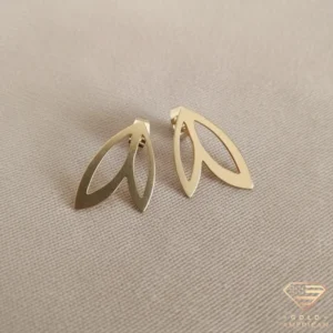 Double-Winged Gold Stud Earrings