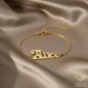 Enchanting Gold Name Bracelet Alice