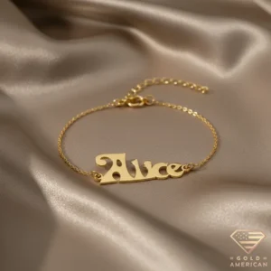 Enchanting Gold Name Bracelet Alice