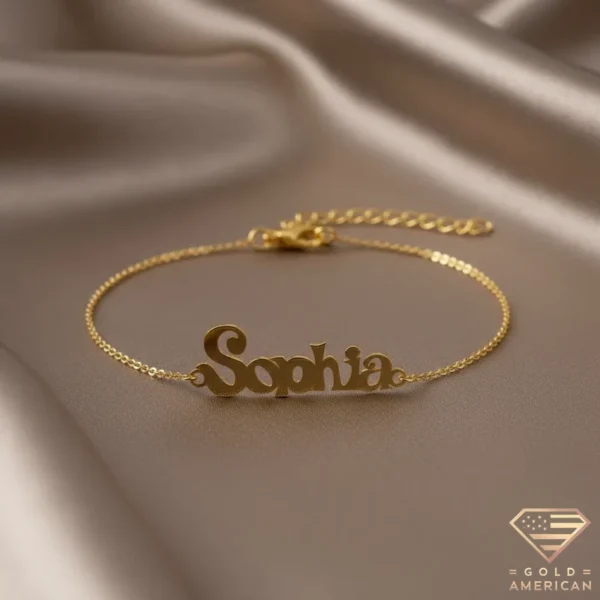 Enchanting Gold Name Bracelet Sophia