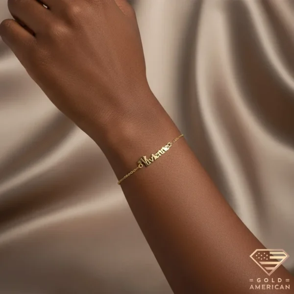 Enchanting Gold Name Bracelet Vivienne