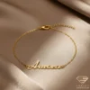 Expressive Gold Name Bracelet Aurora