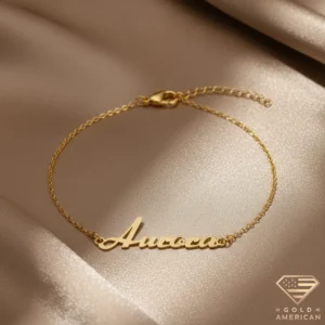 Expressive Gold Name Bracelet Aurora