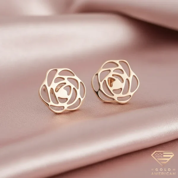 Gold Rose Earring