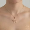 Gold Star Necklace Model