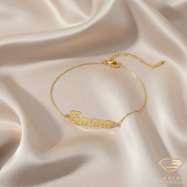 Graceful Gold Name Bracelet Emma