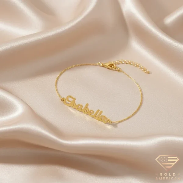 Graceful Gold Name Bracelet Isabella