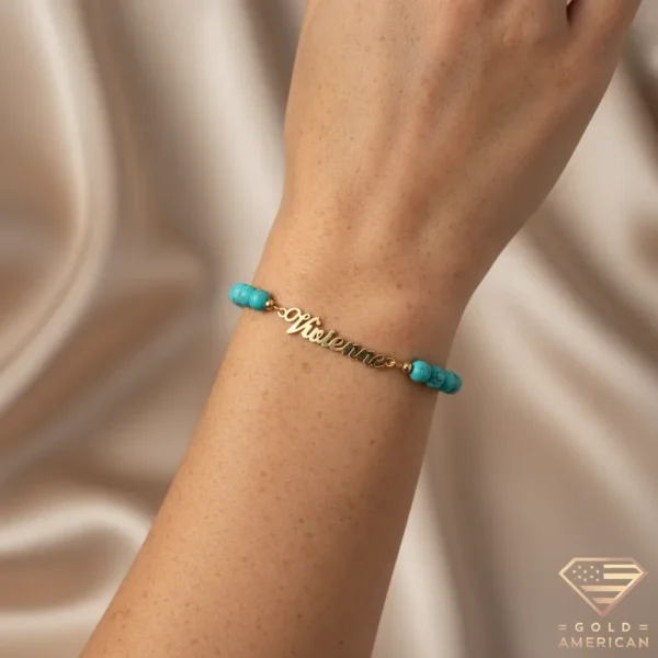 Graceful Gold Name Bracelet Vivienne