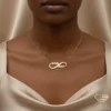 Infinity Name Necklace Gold model