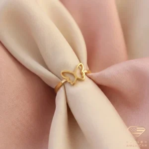 Minimal Butterfly Gold Ring