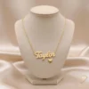 Name Necklace with a Heart Charm Taylor