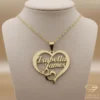 Personalized Gold Heart Necklace Isabella James
