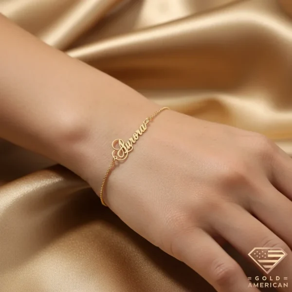 Poetic Gold Name Bracelet Aurora