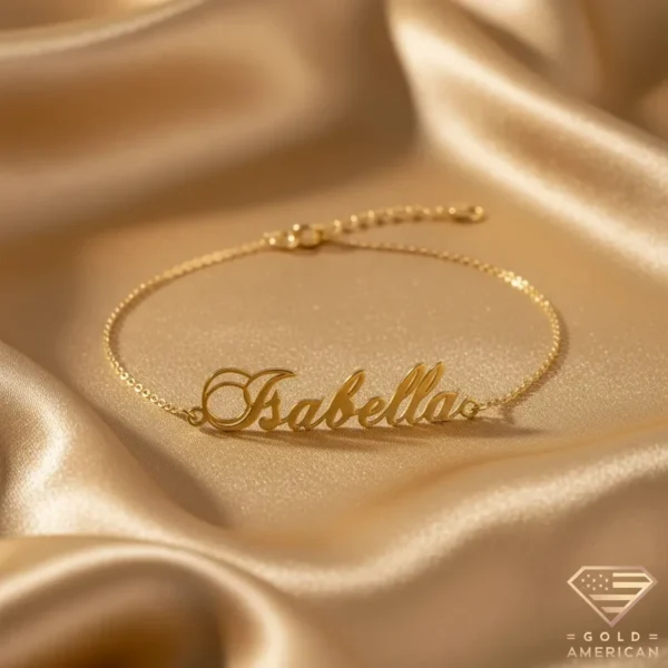 Poetic Gold Name Bracelet Isabella