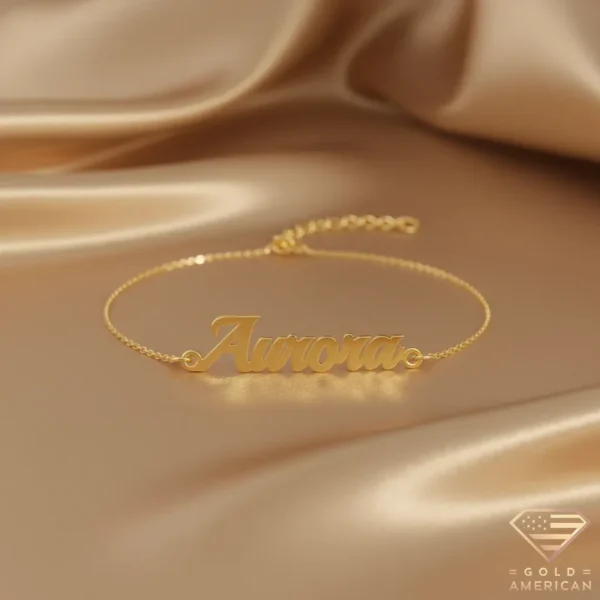 Regal Gold Name Bracelet Aurora