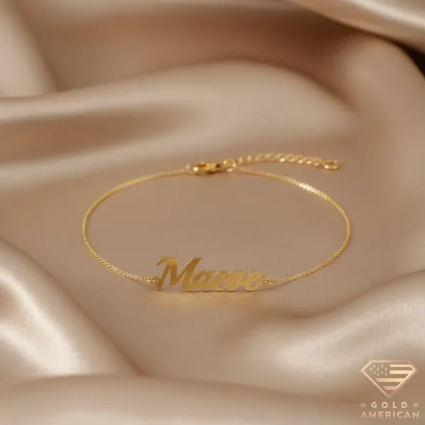 Regal Gold Name Bracelet Maeve