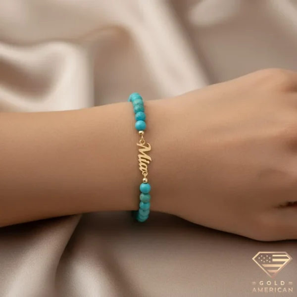 Regal Gold Name Bracelet Mia