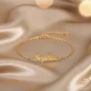 Regal Gold Name Bracelet Sophia