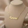 Regal Gold Name Pendant Aurora
