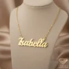 Regal Gold Name Pendant Isabella