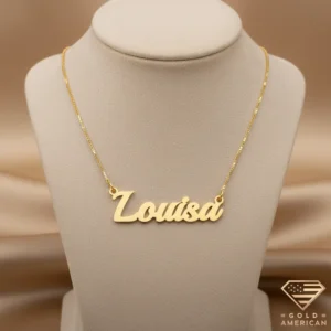 Regal Gold Name Pendant Louisa