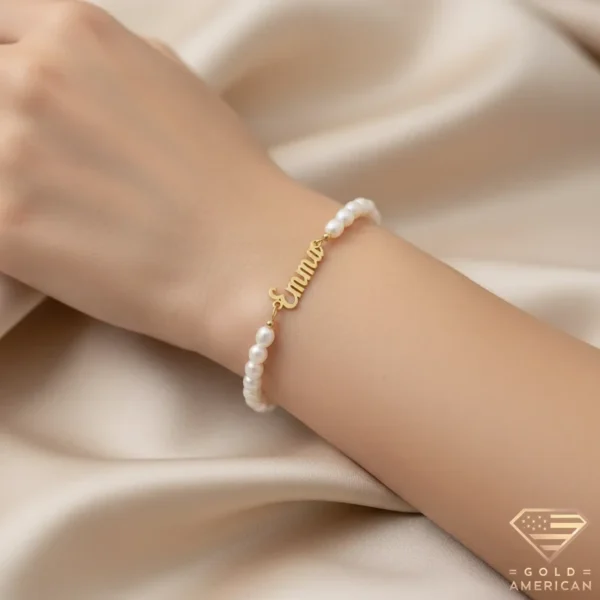 Retro Gold Name Bracelet Emma
