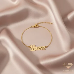 Retro Gold Name Bracelet Maeve