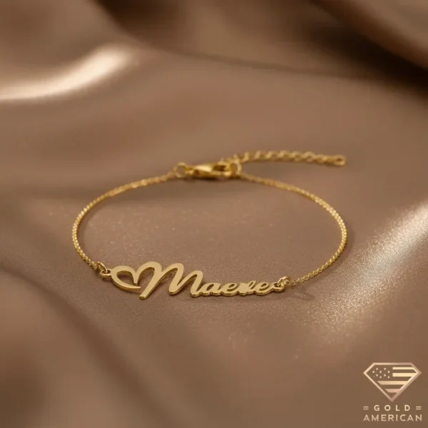 Romantic Gold Name Bracelet Maeve