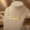 Romantic Gold Name Pendant Isabella