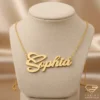 Romantic Gold Name Pendant Sophia