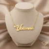 Romantic Gold Name Pendant Vivienne