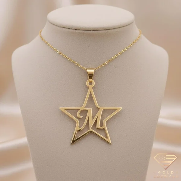 Star Initial Necklace M