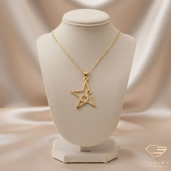Star Initial Necklace S