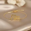 Stylish Gold Name Bracelet Alice