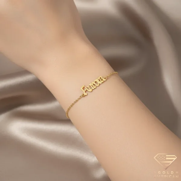 Stylish Gold Name Bracelet Aurora