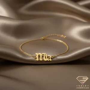 Stylish Gold Name Bracelet Mia