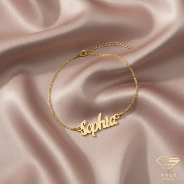 Sweet Gold Name Bracelet Sophia