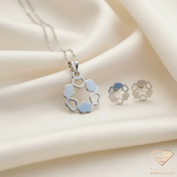 Timeless Circular Gold Heart Jewelry Set