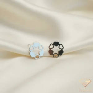 Timeless Circular Gold Heart Jewelry Studs