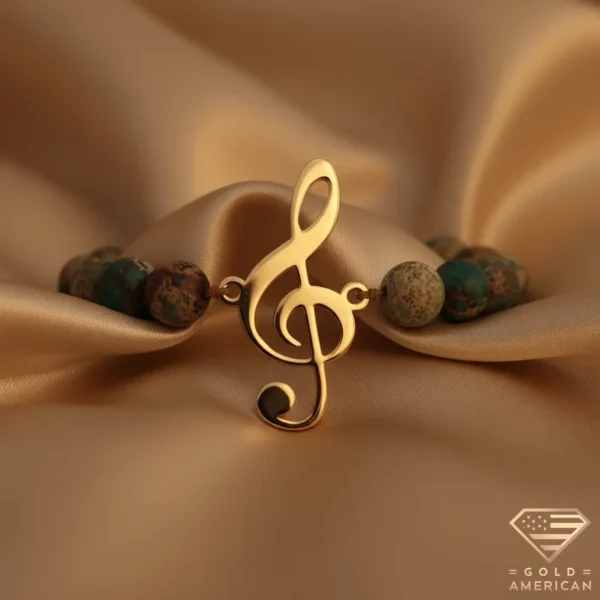 Treble Clef Bracelet Close Up