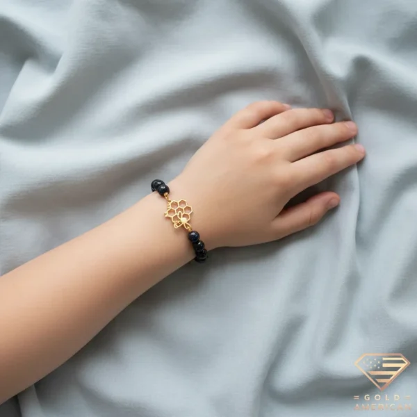 Bee Gold Bracelet on Hand