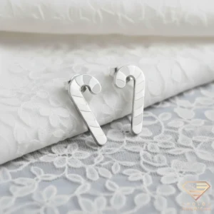 Candy Cane Gold Earrings