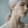Candy Cane Gold Earrings Model