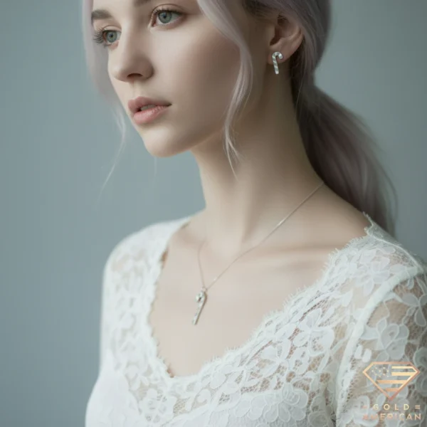 Candy Cane Gold Set Model Head Tilted