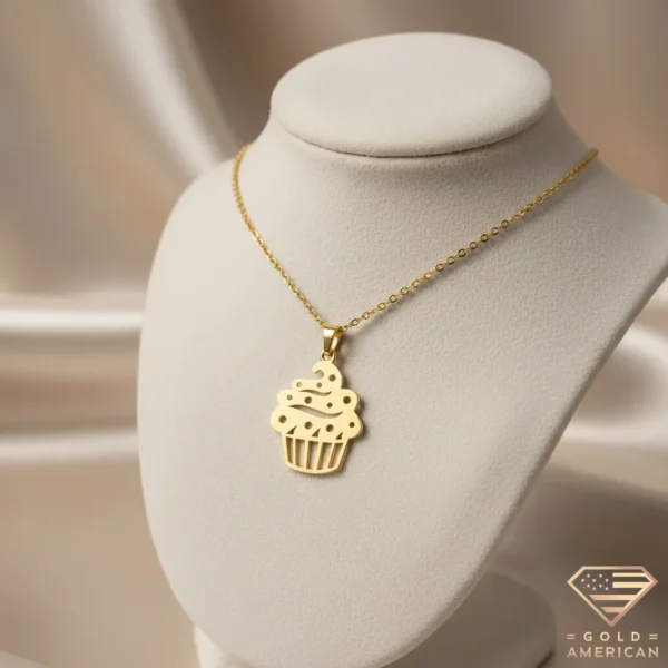 Cupcake Gold Necklace
