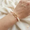 Custom Gold Infinity Name Bracelet Model