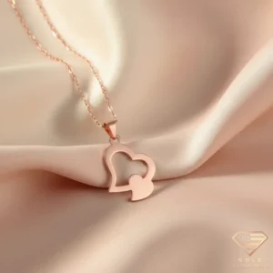 Double Heart Gold Necklace