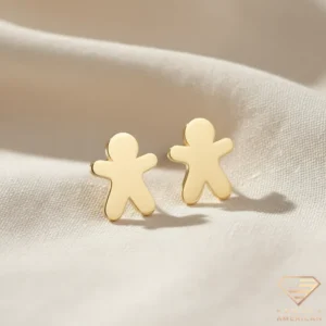 Gingerbread Man Gold Earrings Gingerbread Man Gold Earrings